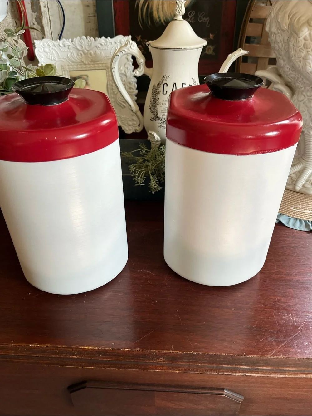 Vintage Metal Sugar & Flour Canisters READ - Picture 8 of 14